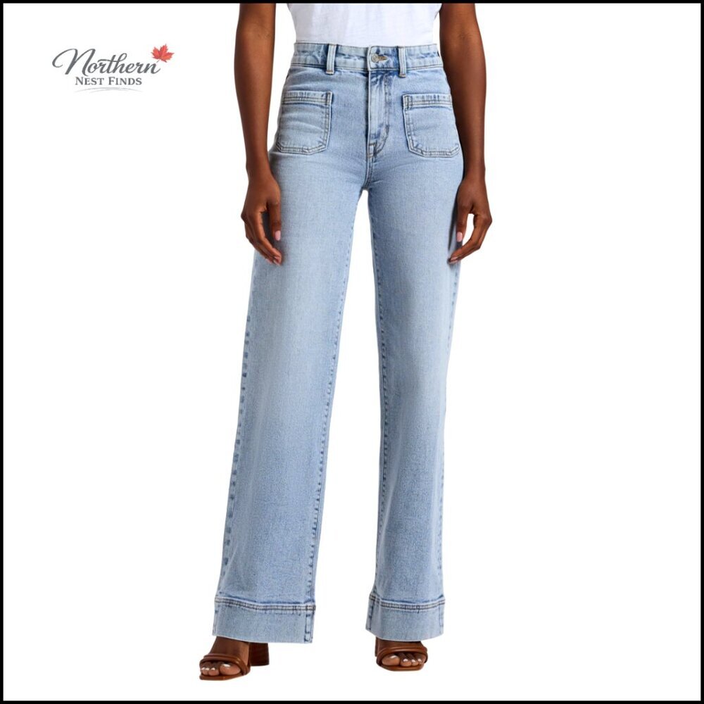 High Rise Wide Leg Jeans, Relaxed Fit, Vintage Inspired